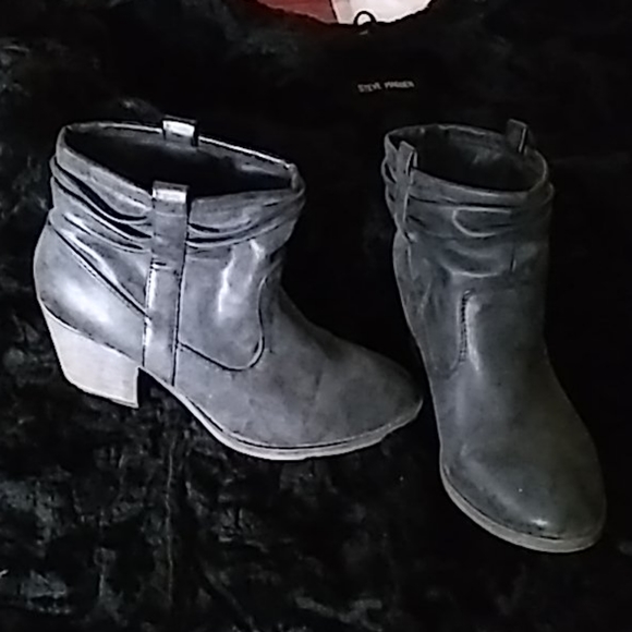 Stone washed grey boots - Picture 2 of 3